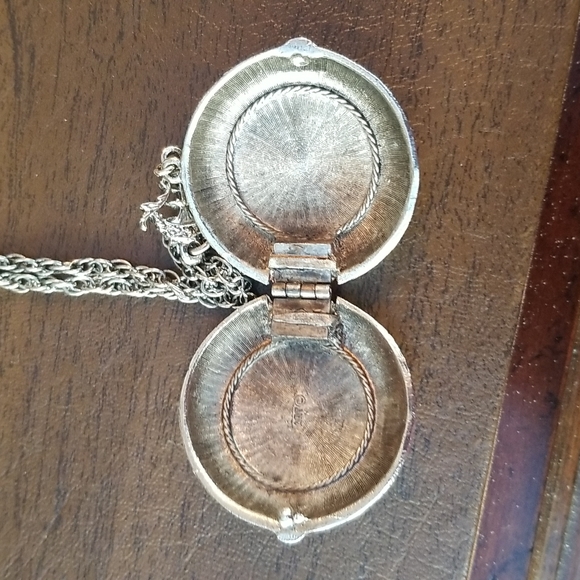 Art Co. Peacock Silver Tone Locket Necklace - Picture 3 of 4